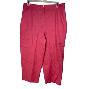 VTG Sag Harbor Sport Pink Crop Pants XL Stretch Poplin spring '02  cottagecore